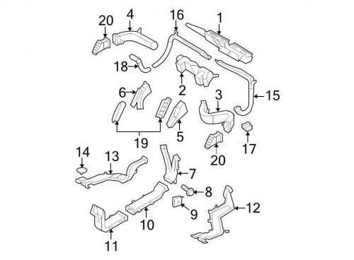 Ford oem dashboard air vent 7t4z19893bb image 20