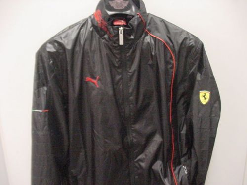 *ferrari/puma/scuderia*black full zip lt weight jacket* new w/tags*men&#039;s lrg