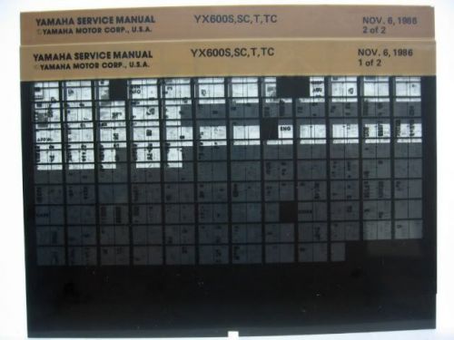 Yamaha yx600 1986 1987 yx600s yx600t service manual microfiche a644