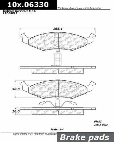 Centric 104.06330 brake pad or shoe, front