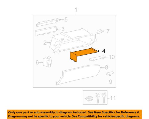 Lexus toyota oem 06-15 is350-glove box frame plate 5551253020