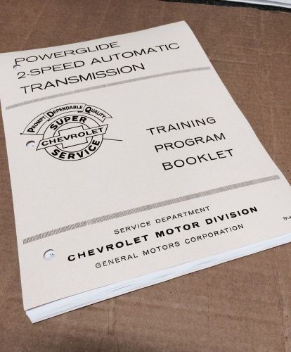 Powerglide transmission chevrolet training manual 1967 corvette impala camaro