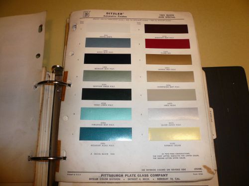 1965 buick and special ditzler ppg color chip paint sample - vintage