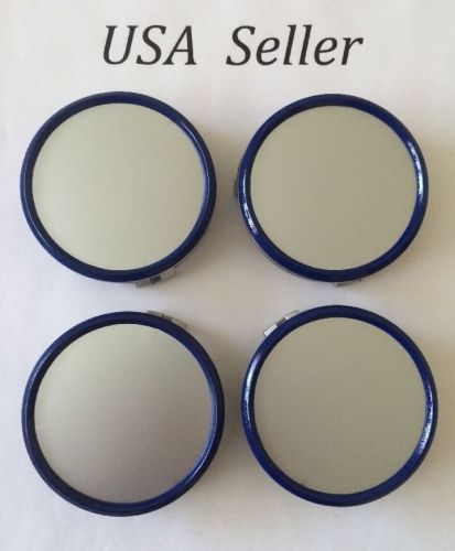 4 pcs universal wheel center caps silver blue 75mm can fit mercedes