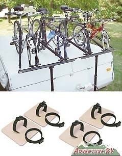 Prorac 4 four bike bicycle carrier rack popup tent trailer camper with tire pads