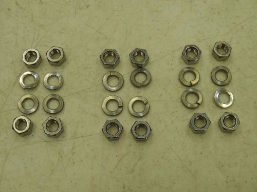 Pontiac tri-power stainless steel hold down nuts and lock washers