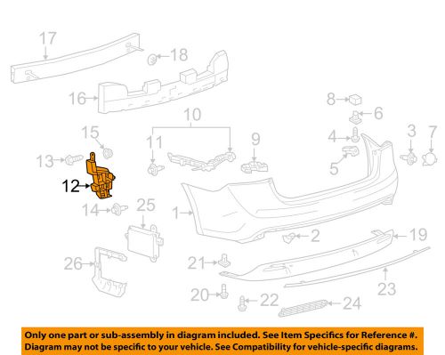 Toyota oem 13-15 avalon rear bumper-side seal right 5259107010