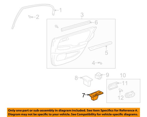 Lexus toyota oem 98-05 gs300 interior-rear door-armrest base right 7420330090c0