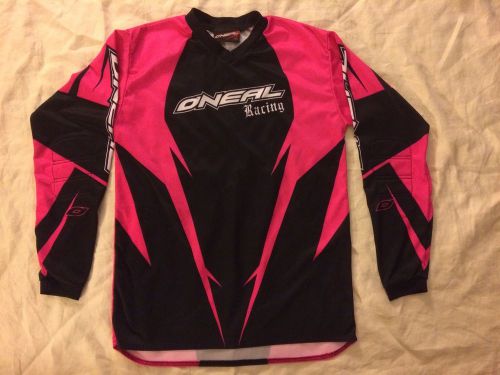 Oneal racing mx girls pink and black motocycle jersey kids xl