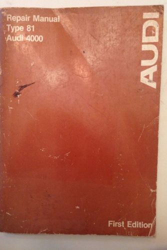 1979 audi 4000 factory repair manual type 81 first edition