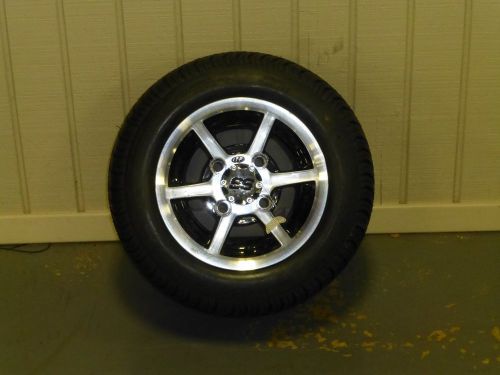 Golf cart rims and tires.  10&#034; machined 6 spoke  with low profile rohx 205x50-10