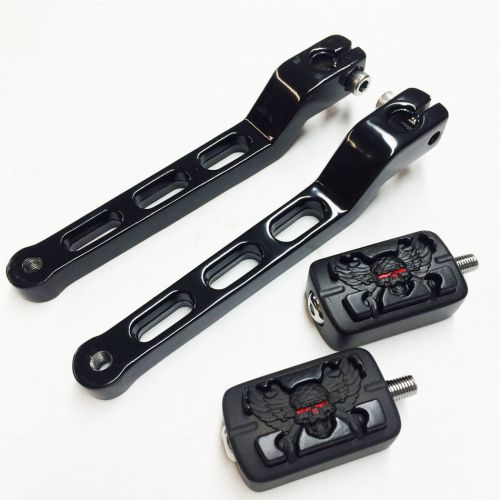 Gear shift foot lever pegs for tour electra glide flts wing skull zombie black