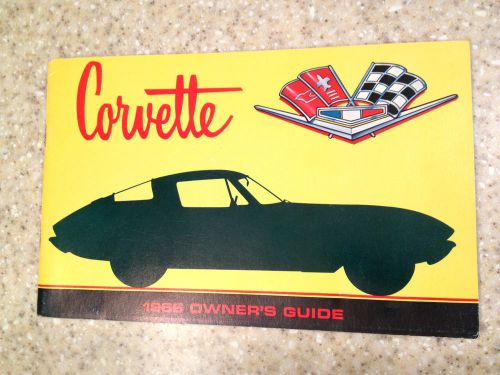 1966 corvette factory gm owners manual first edition part # 3879852 w/ full card