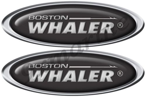 Boston whaler classic oval decal set. 10&#034; x 3.5&#034; each - laminated