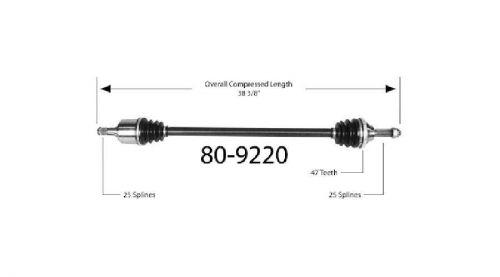 Cv axle shaft driveshaft for 1995-1998 hyundai sonata 2.0l front left 80-9220