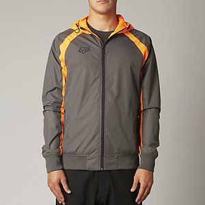 Fox racing distance mens zip up hoody charcoal/gray/orange