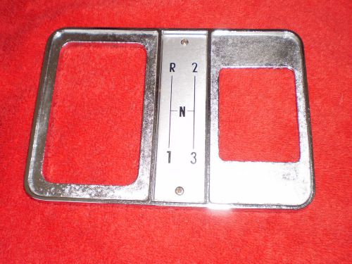 Orig 1956-62 corvette 3728940 shifter console plate ash tray holder chrome bezel