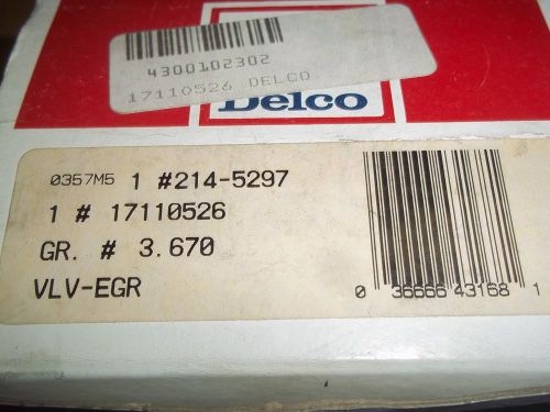 Acdelco 214-5297 egr valve   17110526