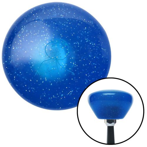 Amrs blue clean fuck yea blue retro metal flake shift knob w/m16x1.5 186369