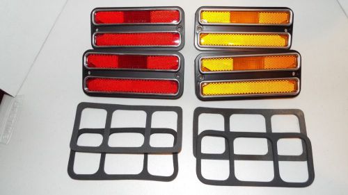 1968 1969 1970 1971 1972 chevrolet gmc truck deluxe side marker kit, 2 reds, 2 a