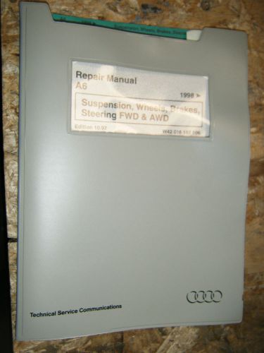 1998 audi a6 suspension brakes steering fwd &amp; awd factory service manual repair