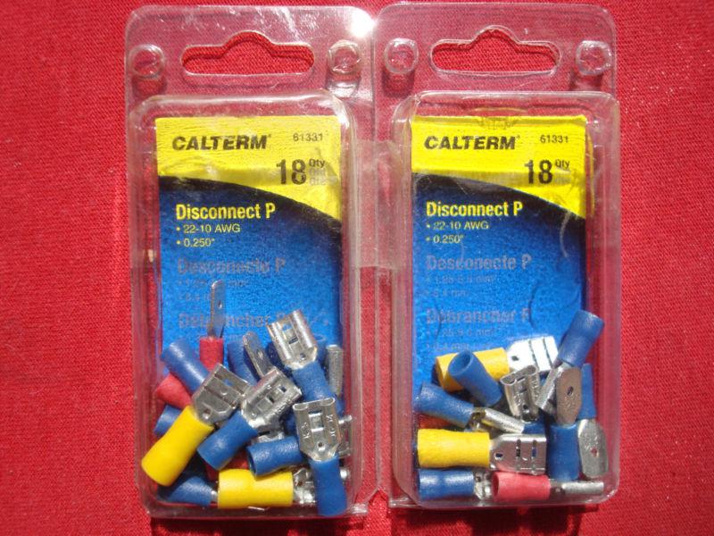 36qty 2 packs calterm quick disconnect wire terminals connectors m/f 22-10 awg