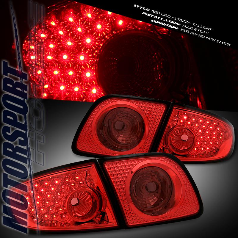 04 05 06 mazda3 mazda 3 4dr sedan i s led taillights euro red clear assembly set