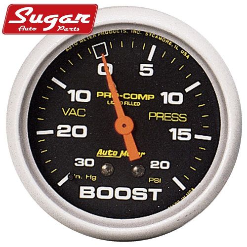 Auto meter 5401 pro-comp; liquid-filled mechanical vacuum/boost gauge