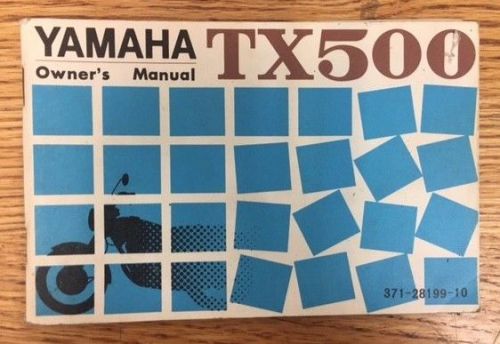 Yamaha tx500 owner&#039;s manual