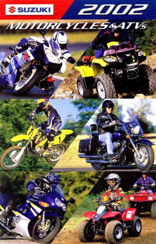 2002 suzuki motorcycle &amp; atv brochure -gsx-hayabusa-intruder-katana-rm-quad