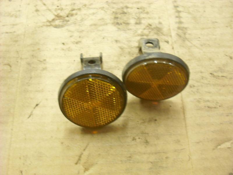 1974 honda cb 360 t cb360t cb360 front triple tree reflectors with mounts