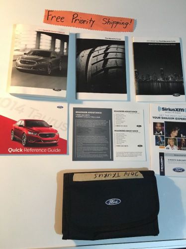 2014  ford taurus owners manual set w/ case #0154 free priority shipping!