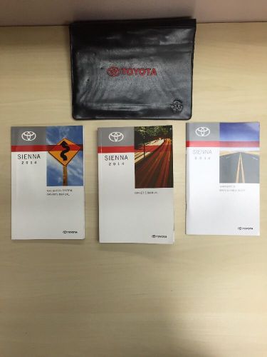 Toyota sienna 2014 owners manual set w/case oem