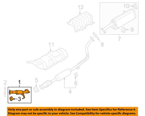 Kia oem 12-13 soul 1.6l-l4 exhaust system-front pipe 286102k065