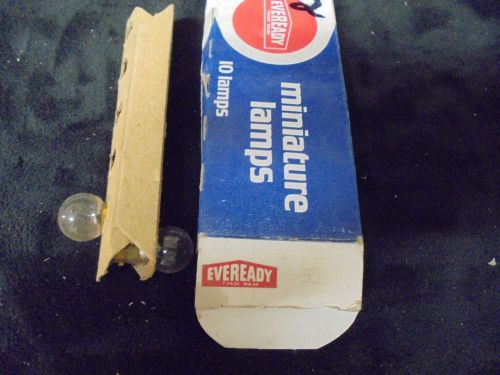 (2) vintage eveready miniature lamps bulbs 50 lamps #55 6 volts