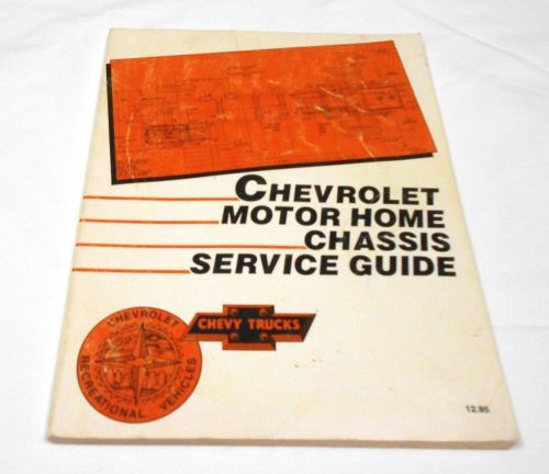 1988 chevrolet motor home chassis service guide good used condition.free s/h,,
