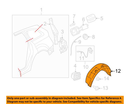 Audi oem 09-16 q5 quarter panel-wheelhouse liner left 8r0810171c