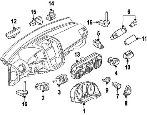 Volkswagen 5k0959839al88 genuine oem power switch