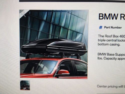 Brand new bmw roof box 460(black) , $976 on bmwusa.com, not opened!