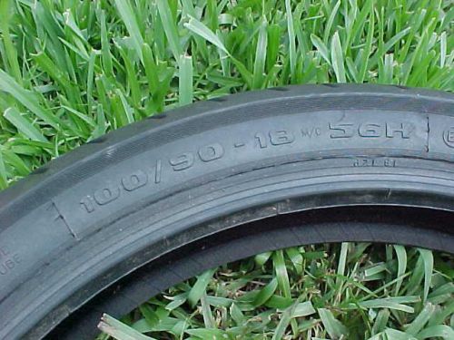 Venom 100/90h18 front tire harley davidson black wall new nos vintage motorcycle