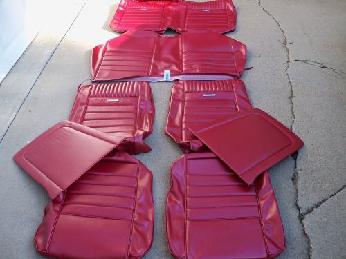 1966 mustang convertible &#034;pony&#034; (deluxe) upholstery-dark red--complete set!
