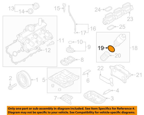 Audi oem 2015 a8 quattro engine parts-oil filter housing seal n91001001