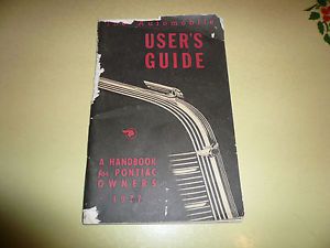 1937 pontiac handbook owner&#039;s manual - glove box