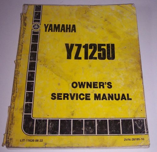 1988 yamaha yz125 owners service manual