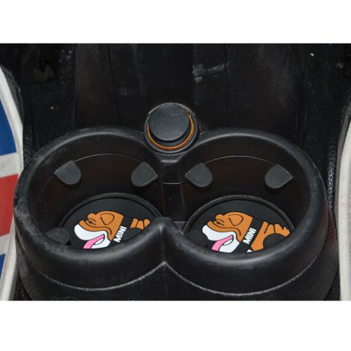 3 pcs set cup coaster for new mini cooper f55 2015 bulldog style cup holder