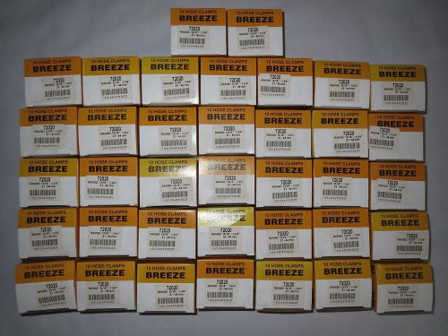 Lot of 370 breeze size 20 hose clamps 13/16&#034; to 1-3/4&#034; 21-44mm 37 boxes 72020