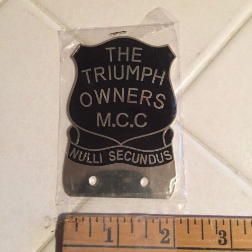 Triumph owners m c c. nulli secundus