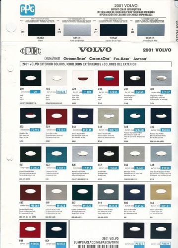 2001 volvo paint chips (dupont and ppg)