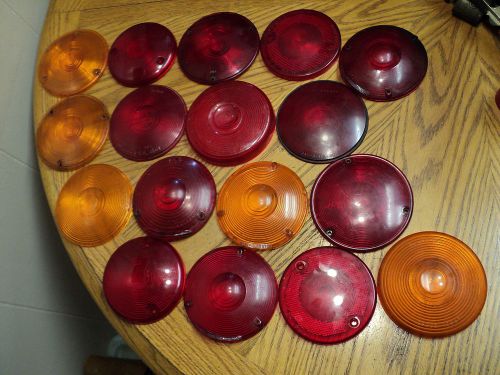 Vintage assortment of vehicle plastic lenses  17 pieces