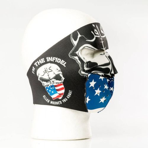 I’m the infidel neoprene ski mask full motorcycle biker face mask reversible new